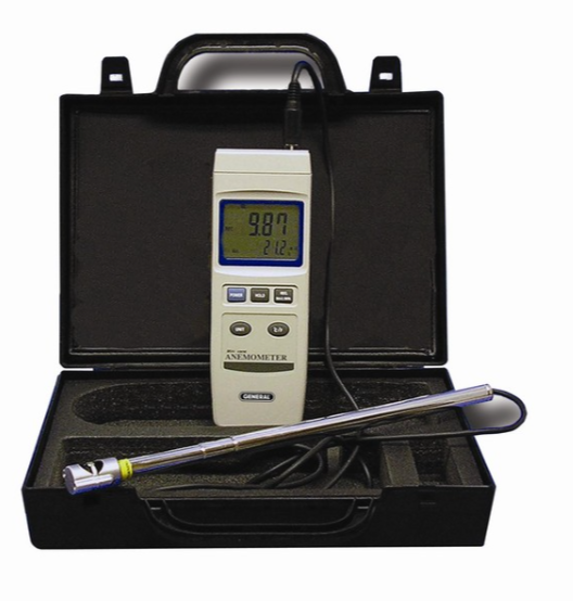 General Tools Digital Air-Speed Temperature Mini Vane Anemometer DAF80MIN