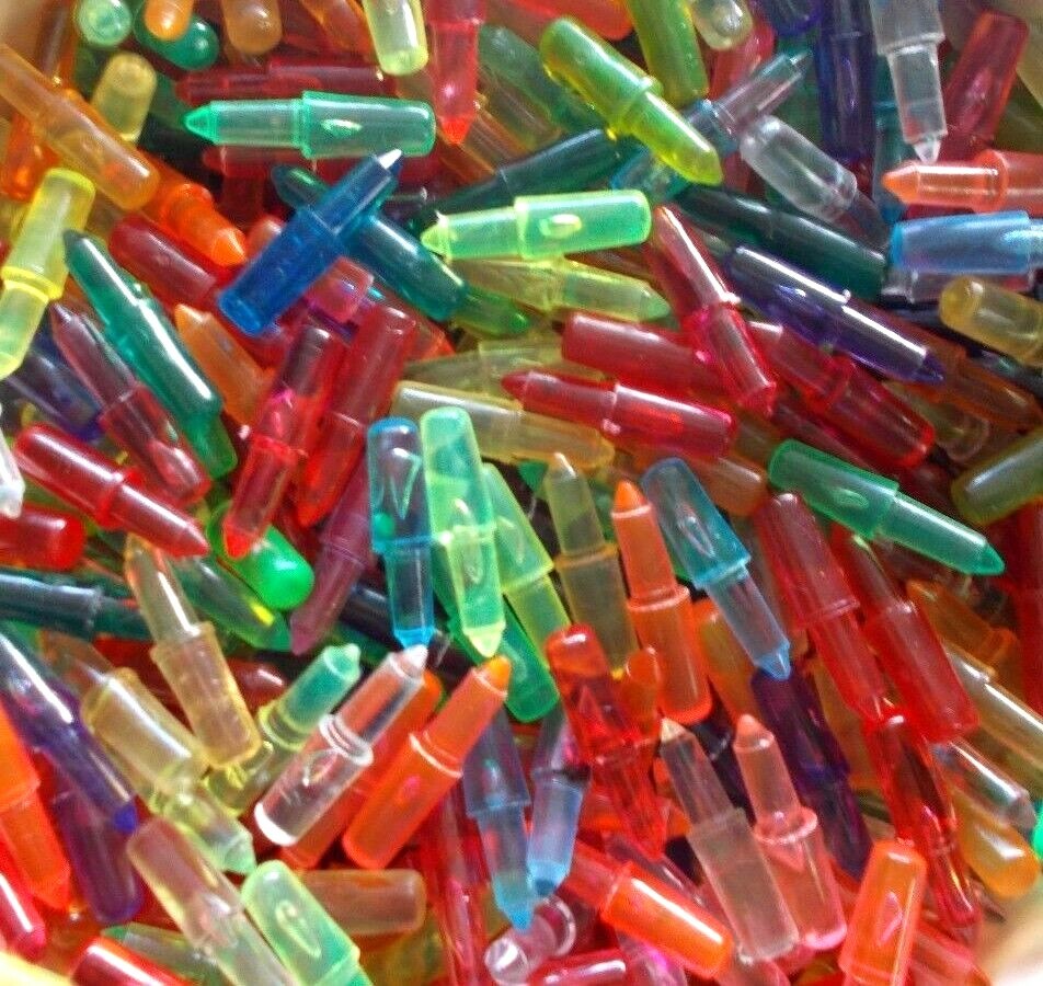 Vintage 1980's - 90's Lite Brite Pegs 7/8 Inch Bag of 100 Mixed Colors