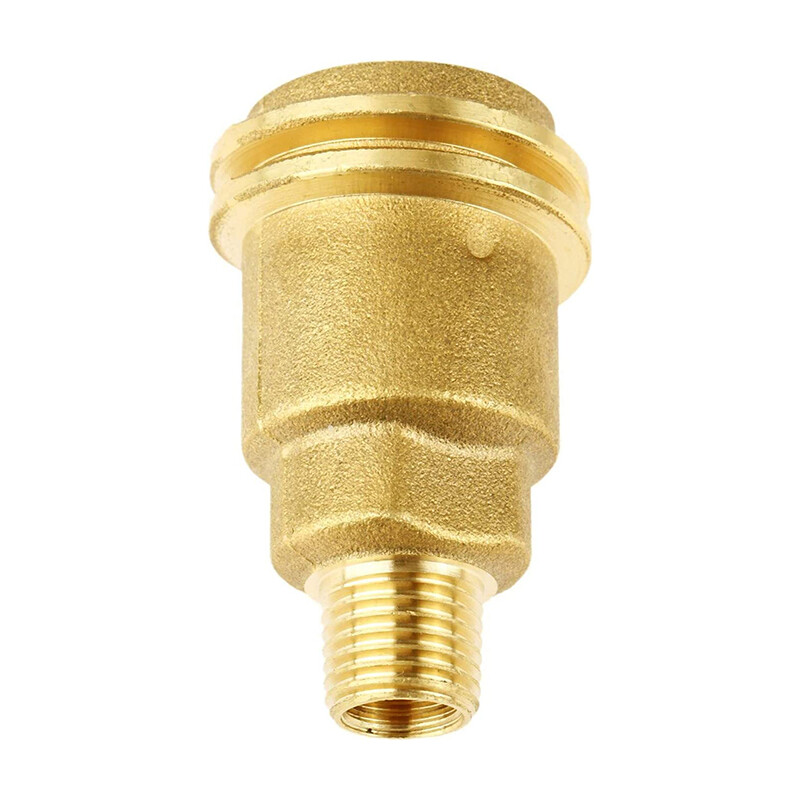 2 Solid Brass QCC1 Nut Propane Gas Fitting Adapter 1/4" Male Pipe Thread Connect