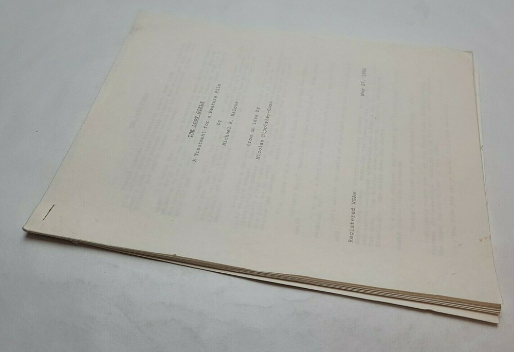 THE LOST GIRLS / Michael E. Malone 1991 Unproduced Treatment Script