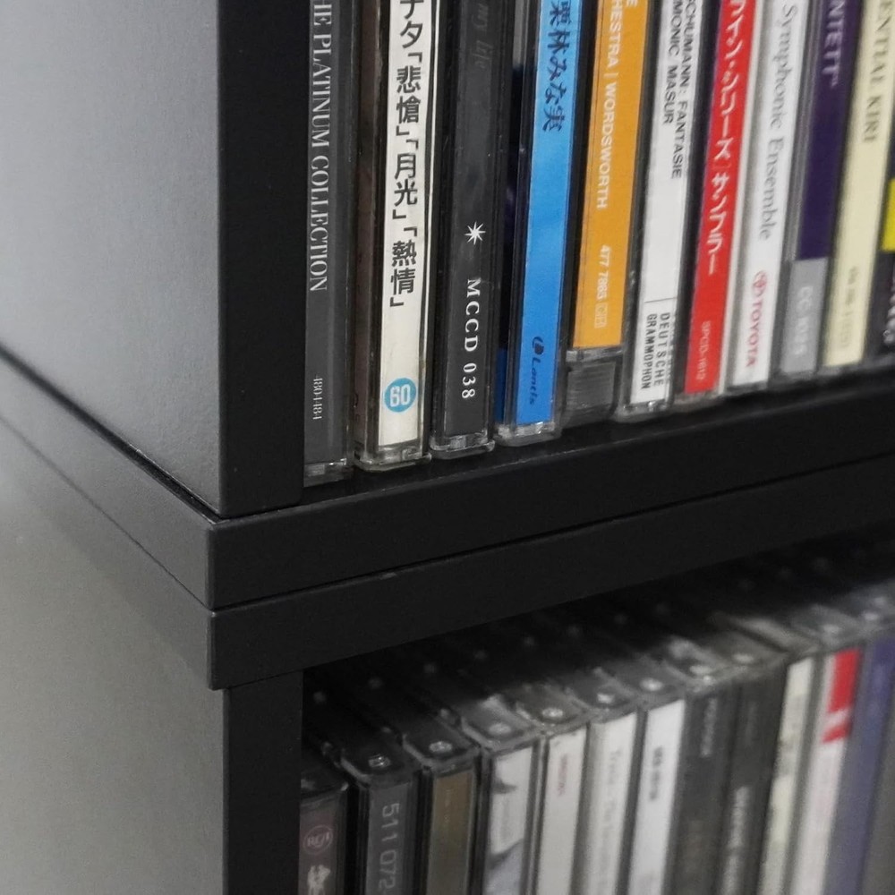 CD Storage Rack Stackable Organizer Disc Display Stands Hold Up to 35 CDs