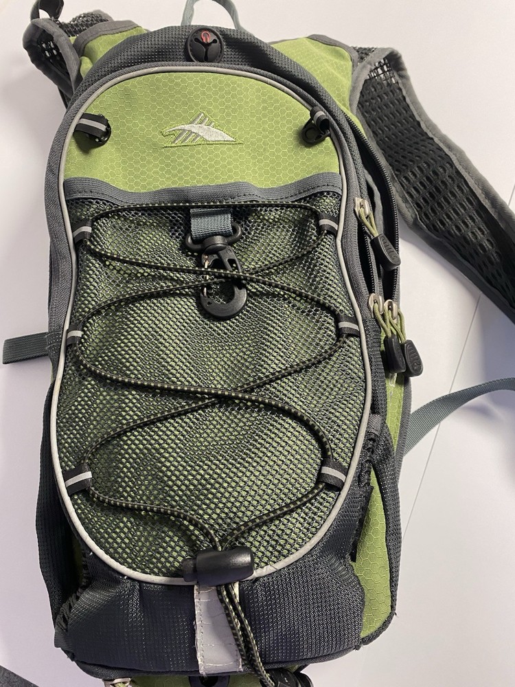 High Sierra Hydration Backpack Green Mesh Back