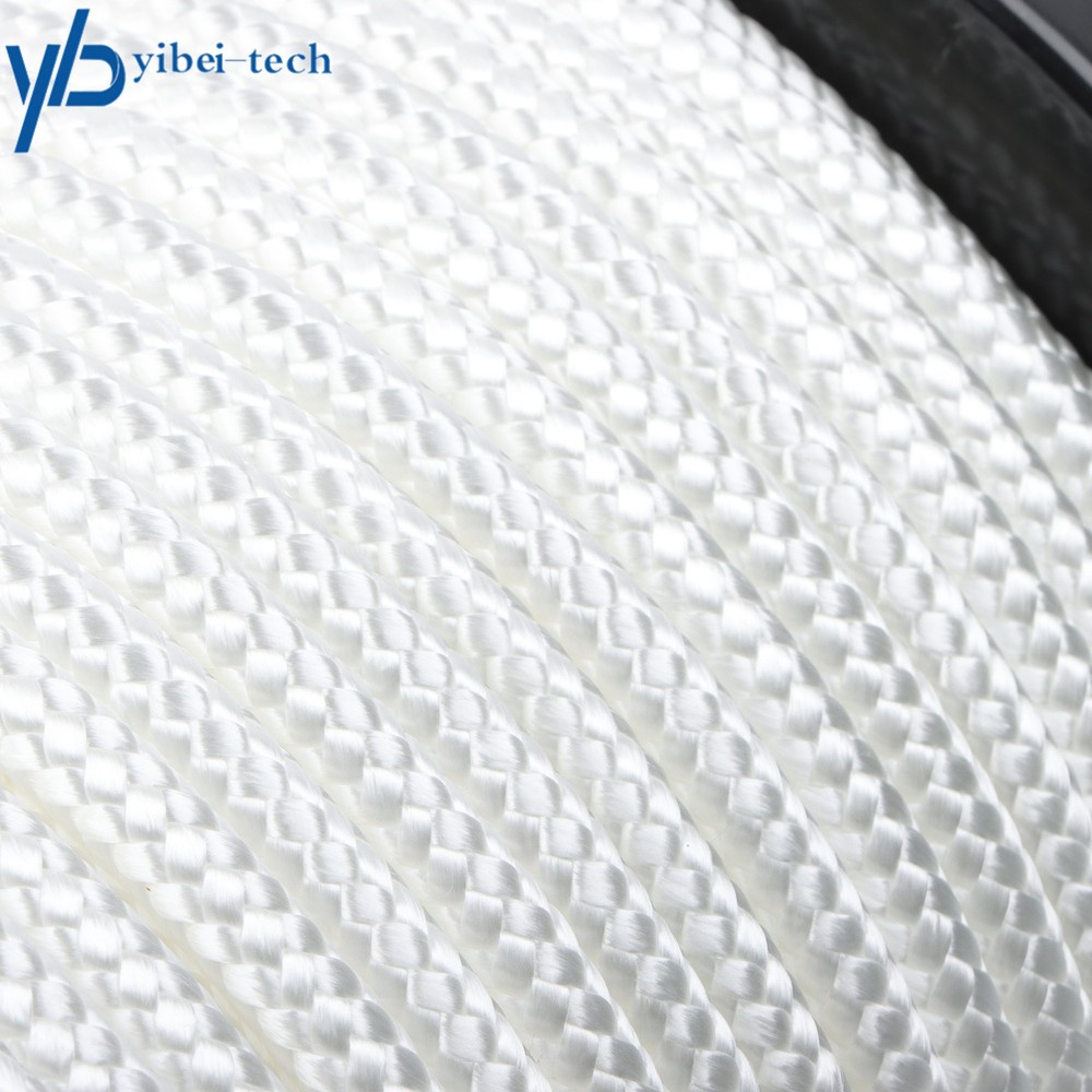 3/8 Inch Nylon Polyester Cord 250 Foot Spool Solid Braid Industrial Grade White