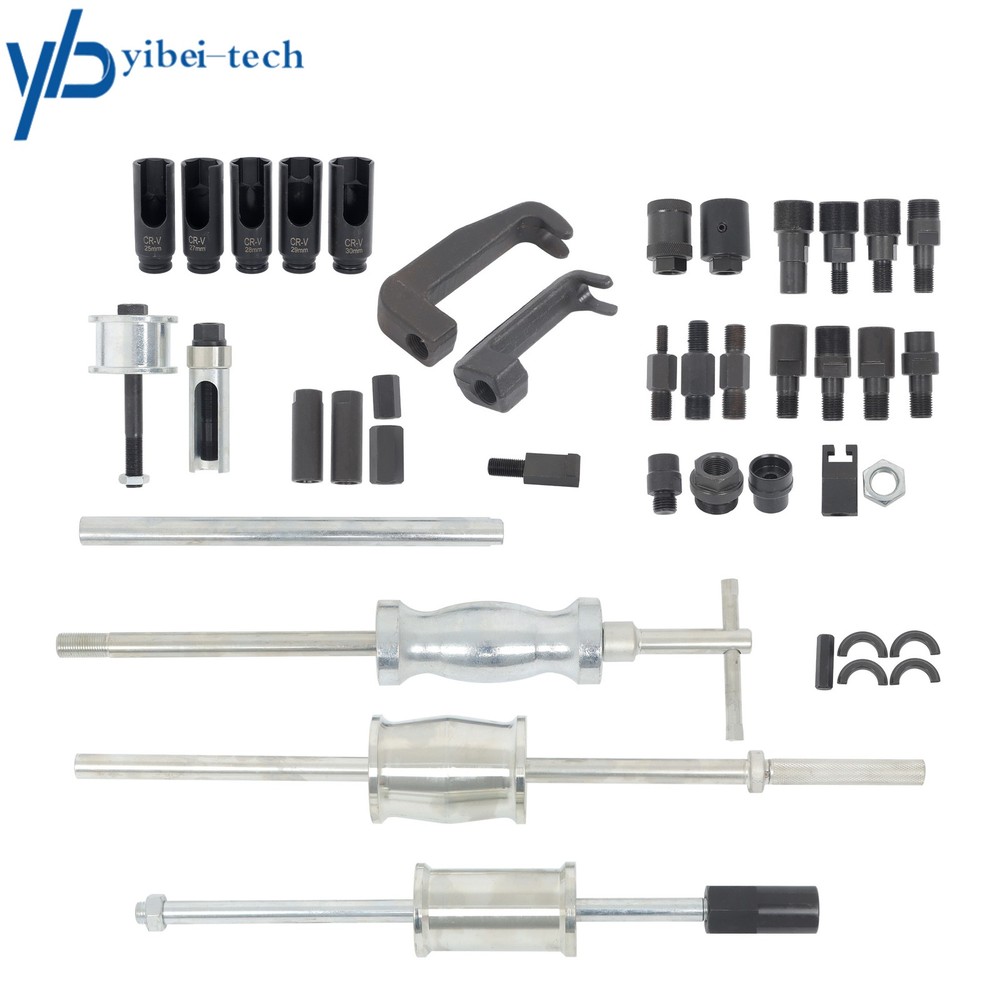 Auto Truck Diesel Injector Extractor Slide Hammer Puller Adapter Tool Kit