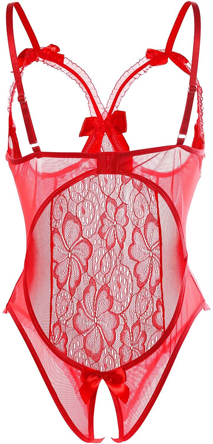 Women's Sexy-Lingerie Babydoll Sleepwear Underwear Lace Dress G-String Nightwear