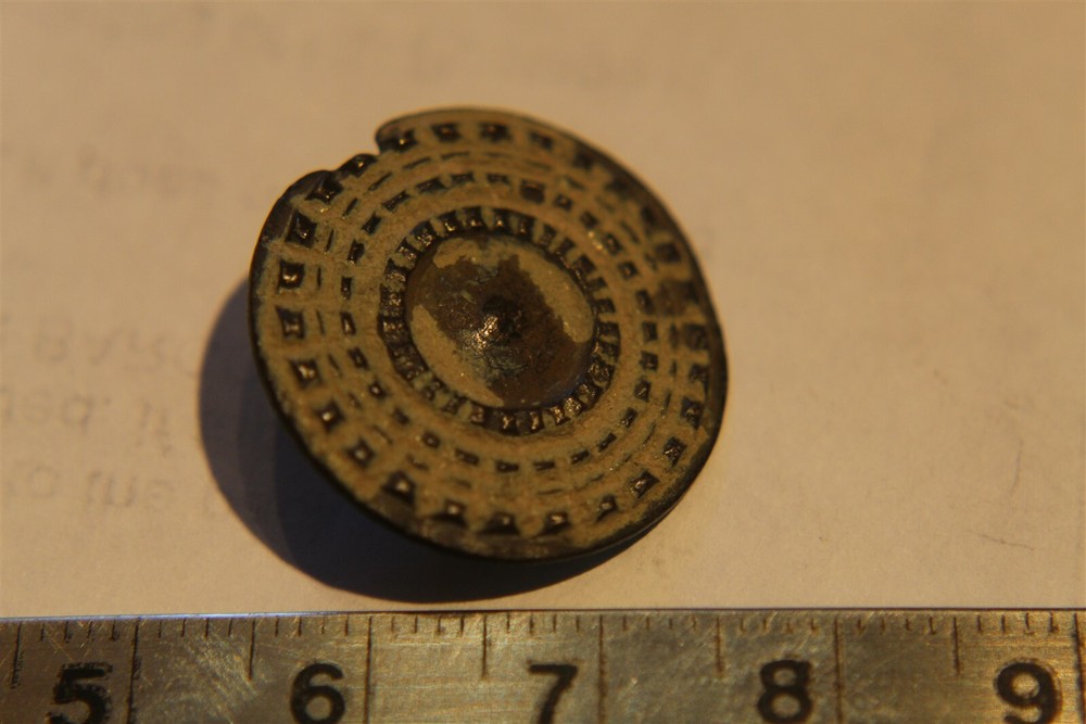 BYZANTINE / MEDEIVAL BUTTON - GEOMETRIC DESIGN - INV BB8