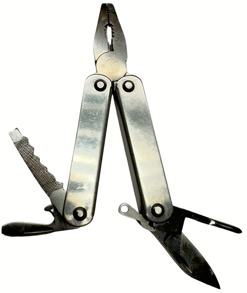 Stainless Multi-Tool Pliers, Wire Cutter, Knife, File & Screwdriver