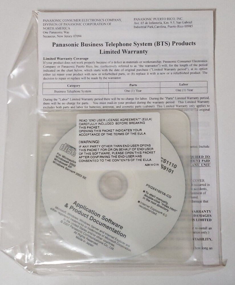 Panasonic KX-NCS1105 SD Memory Card for Software Upgrade to Enhanced Version