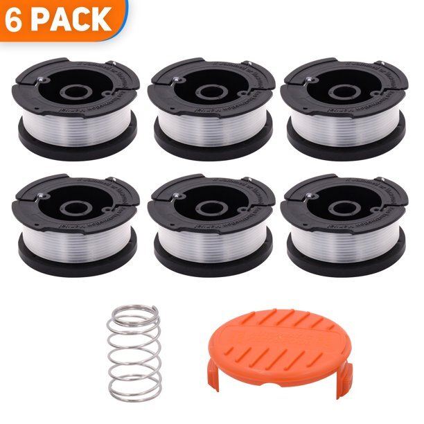 BLACK+DECKER AF100 Replacement String Trimmer Line Spool Weed Eater Edger-6PK
