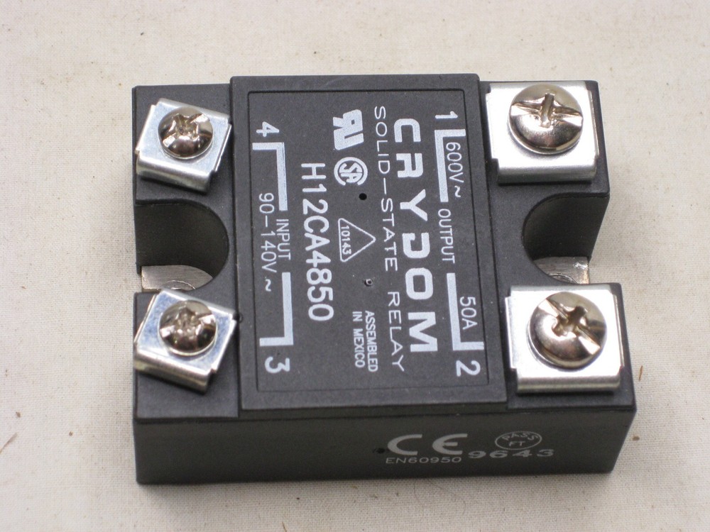 4 CRYDOM A1225 SOLID STATE RELAYS & H12CA4850 RELAY LOT