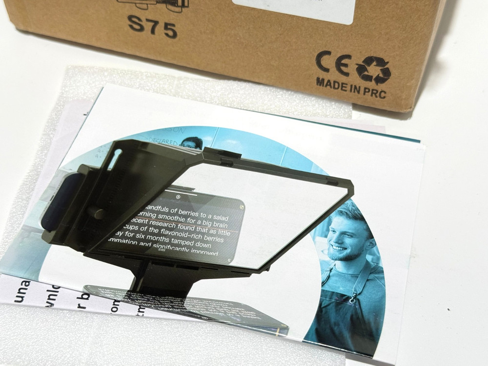 8-inch Portable Teleprompter S75 With Handheld Multi-Device Compatibility
