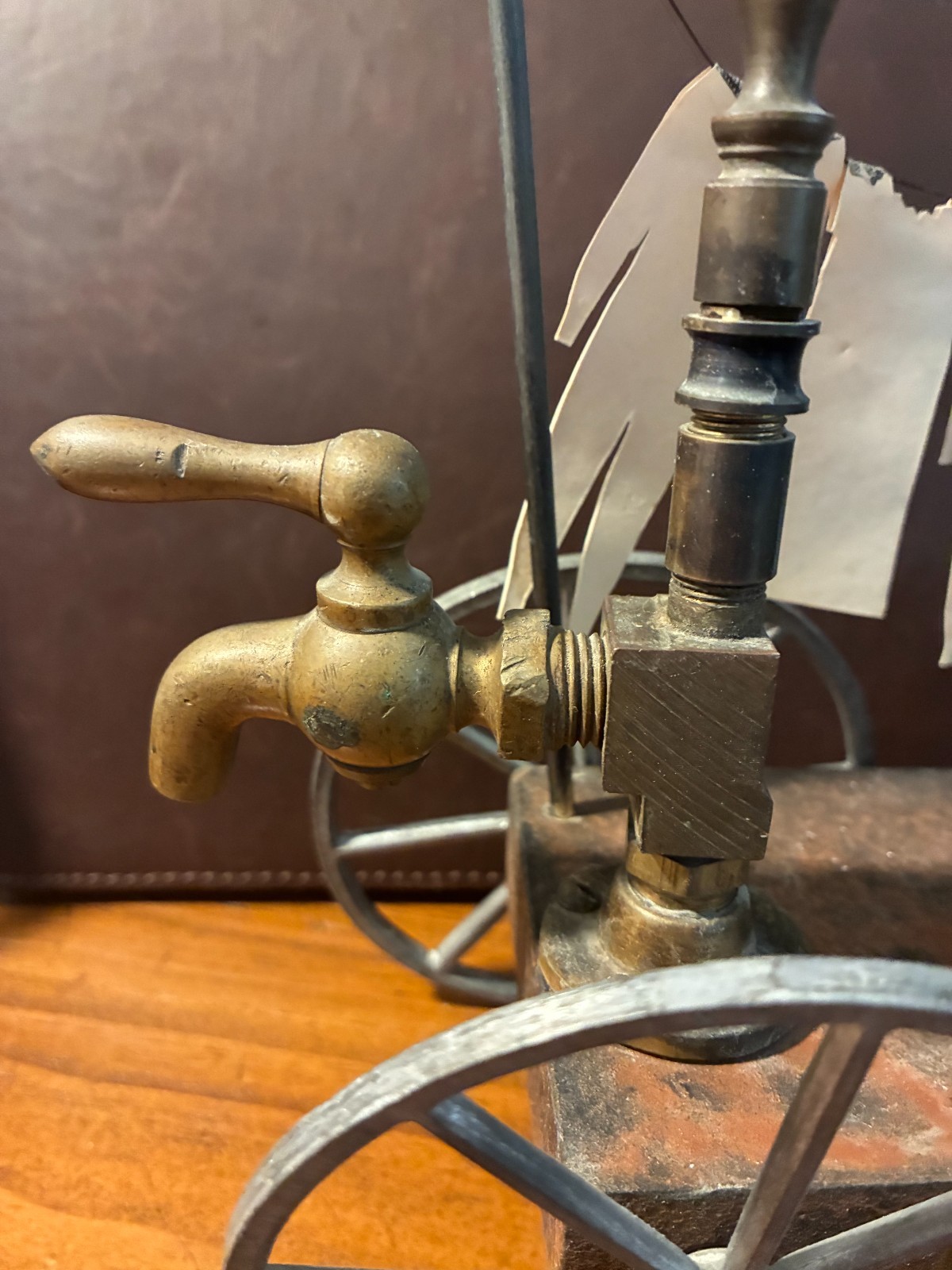 Roger Wood Clockwerks Artisan Steampunk Numbered Laundry Clothesline Theme Clock