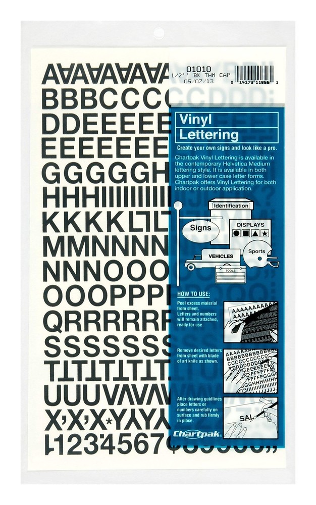 Chartpak 2-Pack Self-Adhesive Vinyl Capital Letters and 2-PACK, 2-PACK