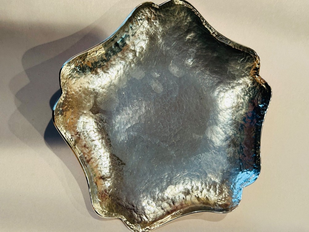 Antique Sterling Silver .925 candy dish hammed finish