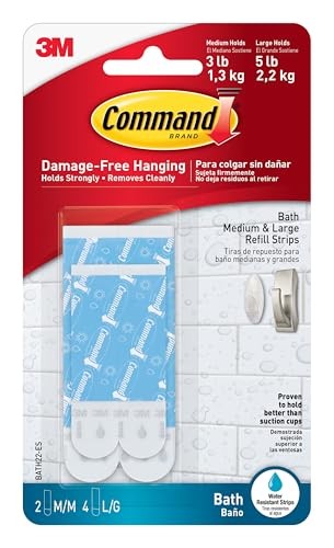 Bath Replacement Strips, 2-Medium and 4-Large Water Medium/Large Refill Strips
