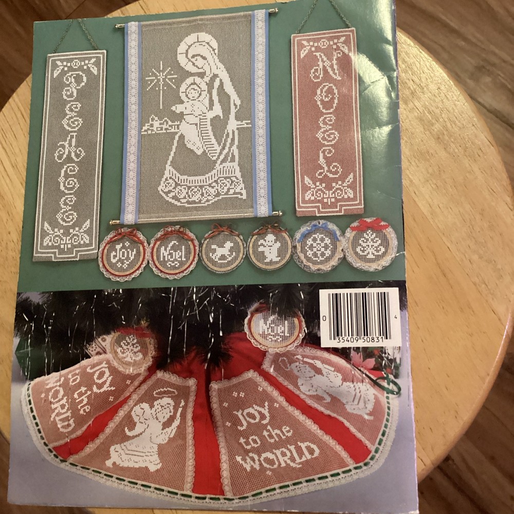 Lace Net Embroidery - Christmas Designs Darning Patterns - Rita Weiss 3033