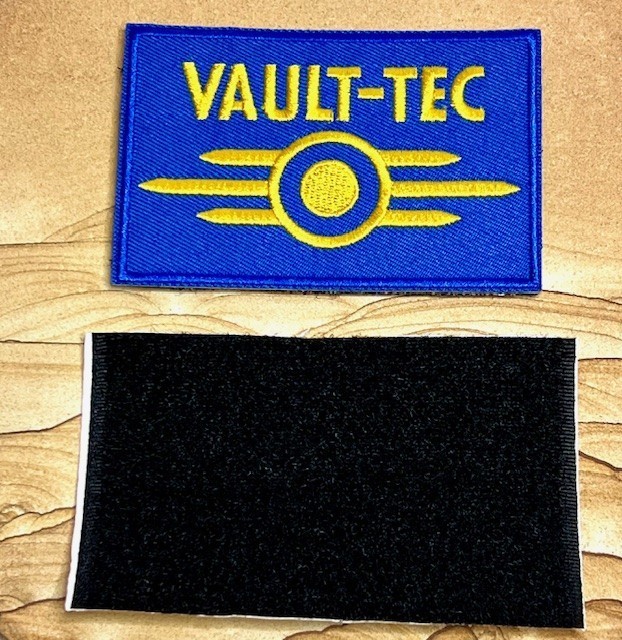 Fallout Vault-Tec Emblem hook and loop Morale Embroidered patch Blue and Yellow