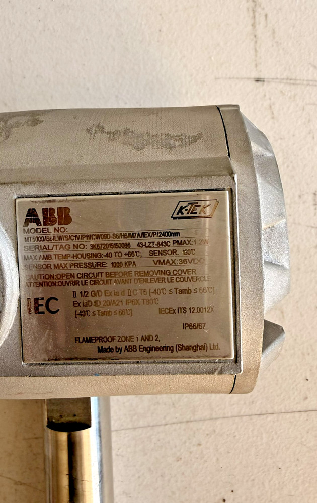 ABB K-TEK MT5000 Radar Level Transmitter Guided Wave Tank Level Sensor