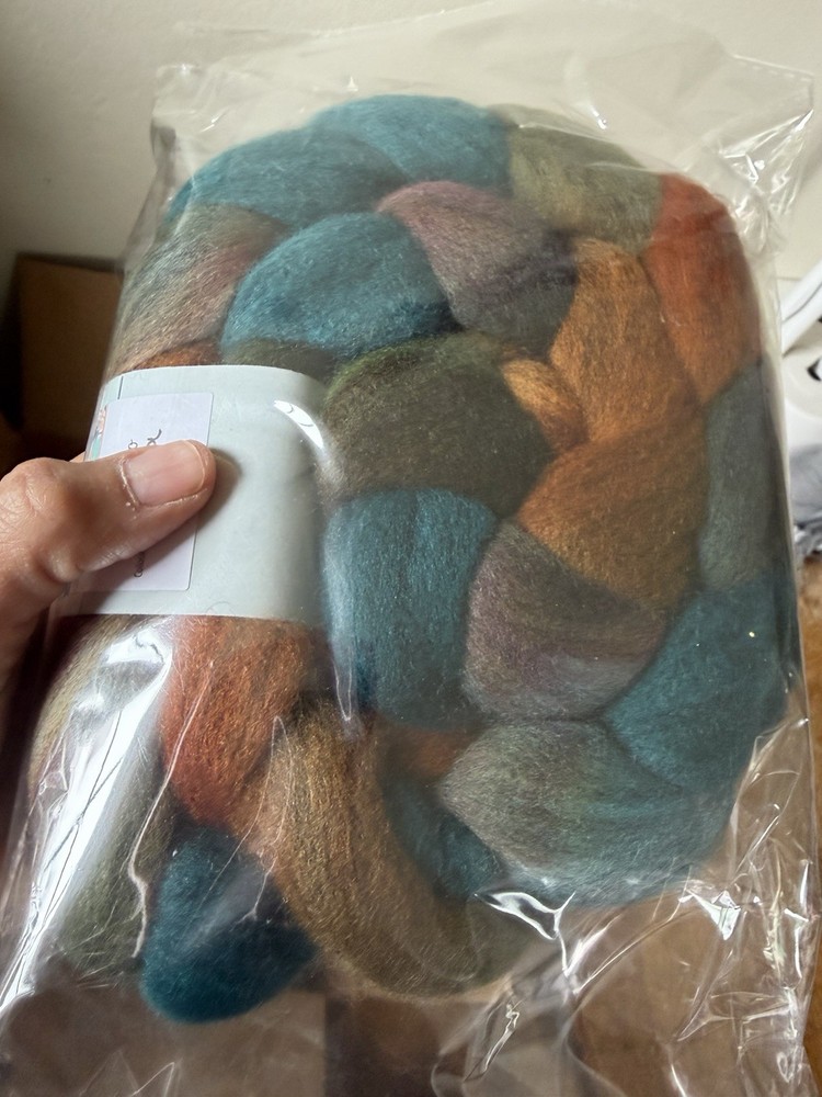 Brambleridge Wool Roving Colorway-Tidepool, 100 Grams