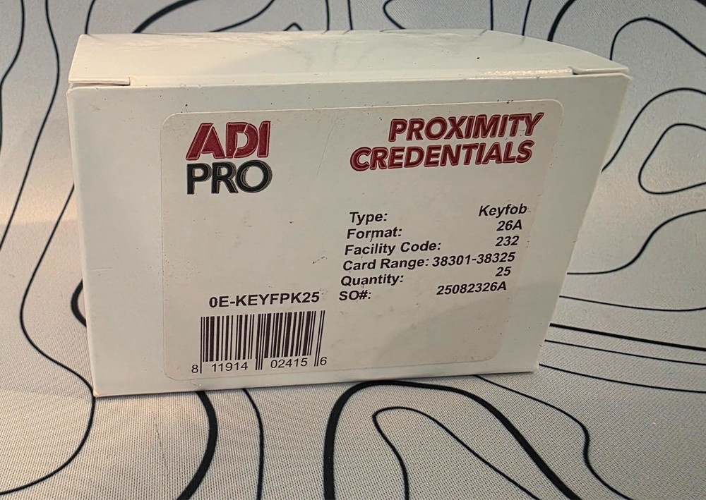 26Bit Keyfob, New Unopened, 25 Pack (57 Boxes Availabe)