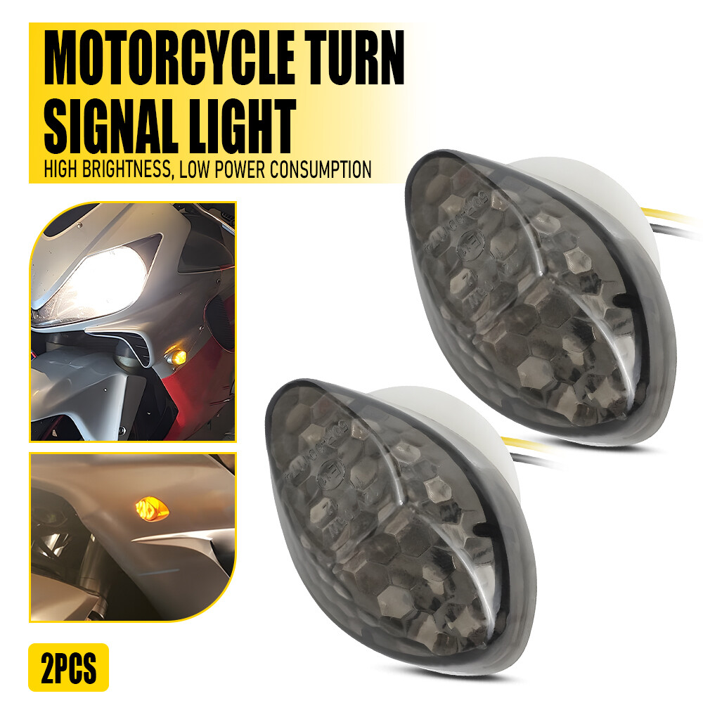 LED Flush Mount Front Turn Signal Blinker Amber For Honda CBR600RR CBR600F4/F4i