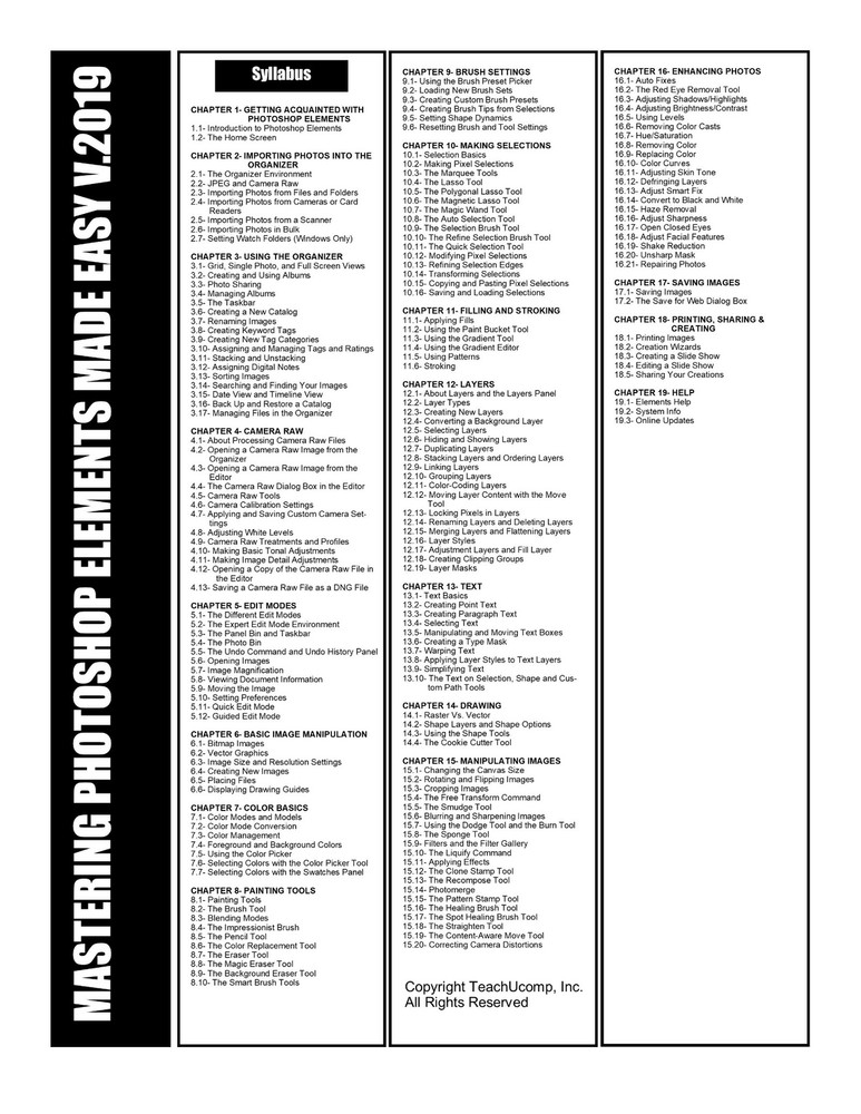 New Learn PHOTOSHOP ELEMENTS 2019 Training Tutorial DVD-ROM Course 186 Lessons