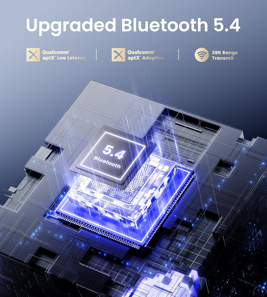 Unique Design Bluetooth 5.4 Transmitter Receiver with Qualcomm aptX Adaptive for