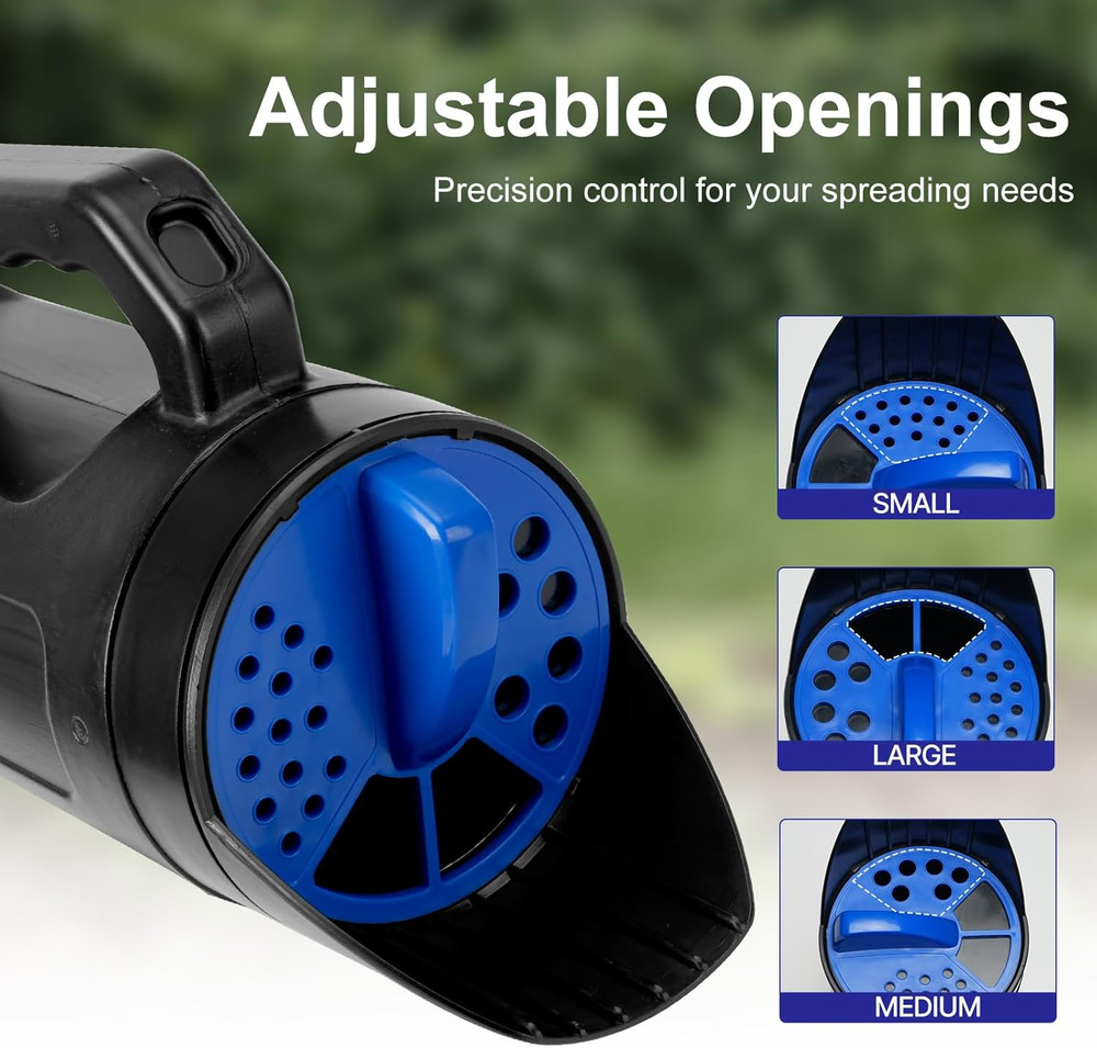 Handheld Spreader for Fertilizer, Grass Seed and Ice Melt, Multi-Use Seed Spread