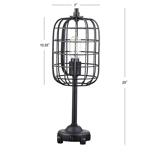 JYL4029A Odette 20" Industrial Metal Table Lamp Rustic Transitional Bedside