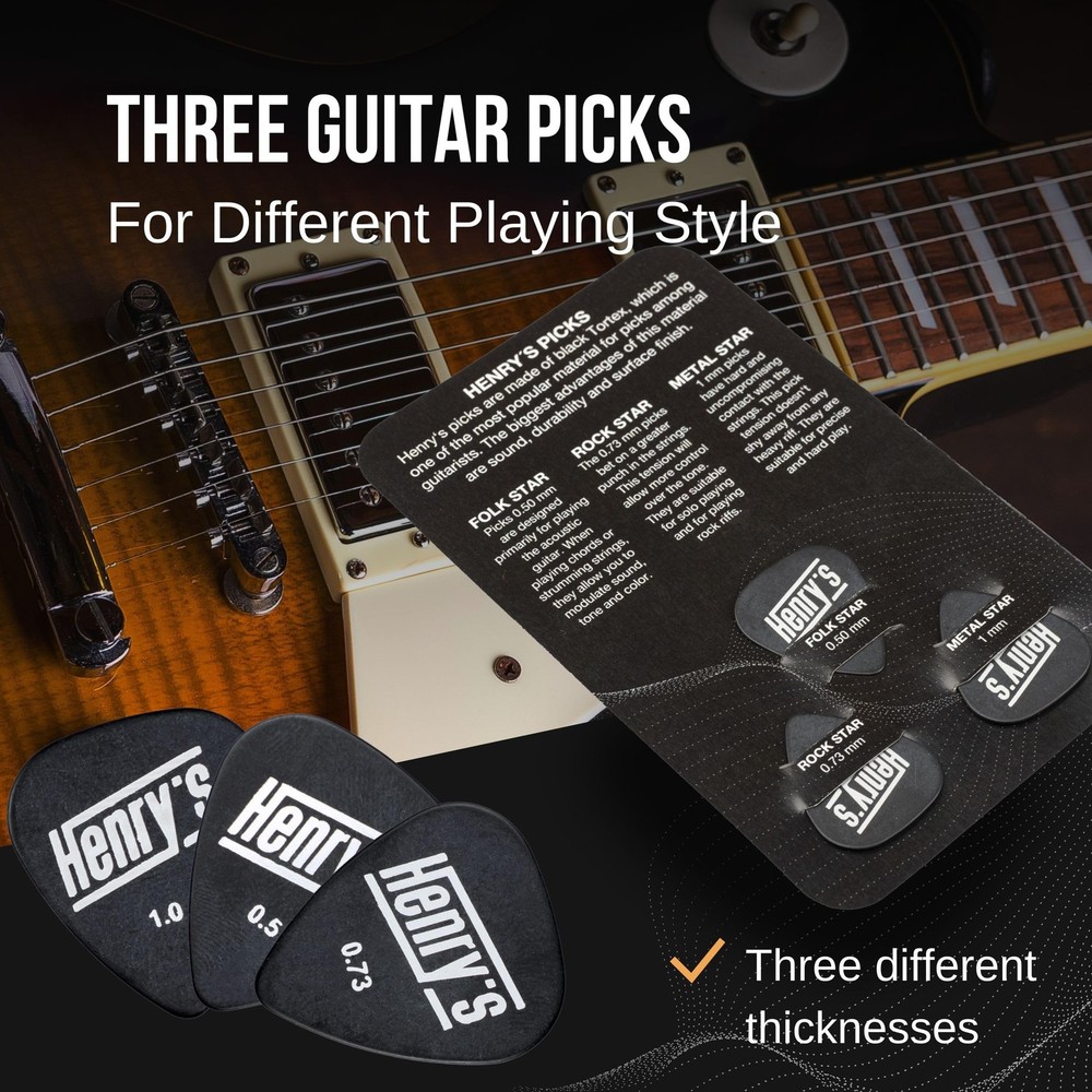 2-Pack Electric Guitar Strings - Extra E-1 String & 3 Picks - Perfect For Blu...