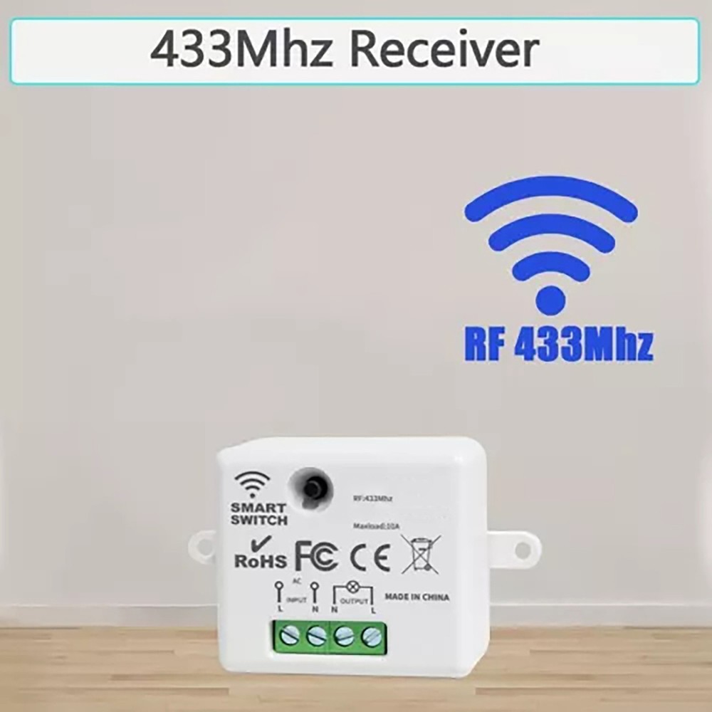 433MHz Wireless Light Switch Wall Panel Remote Control Lamp Receiver Tools