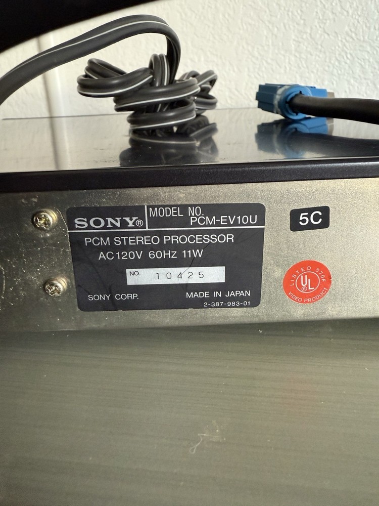 Sony PCM Ev10 Linear PCM Recorder