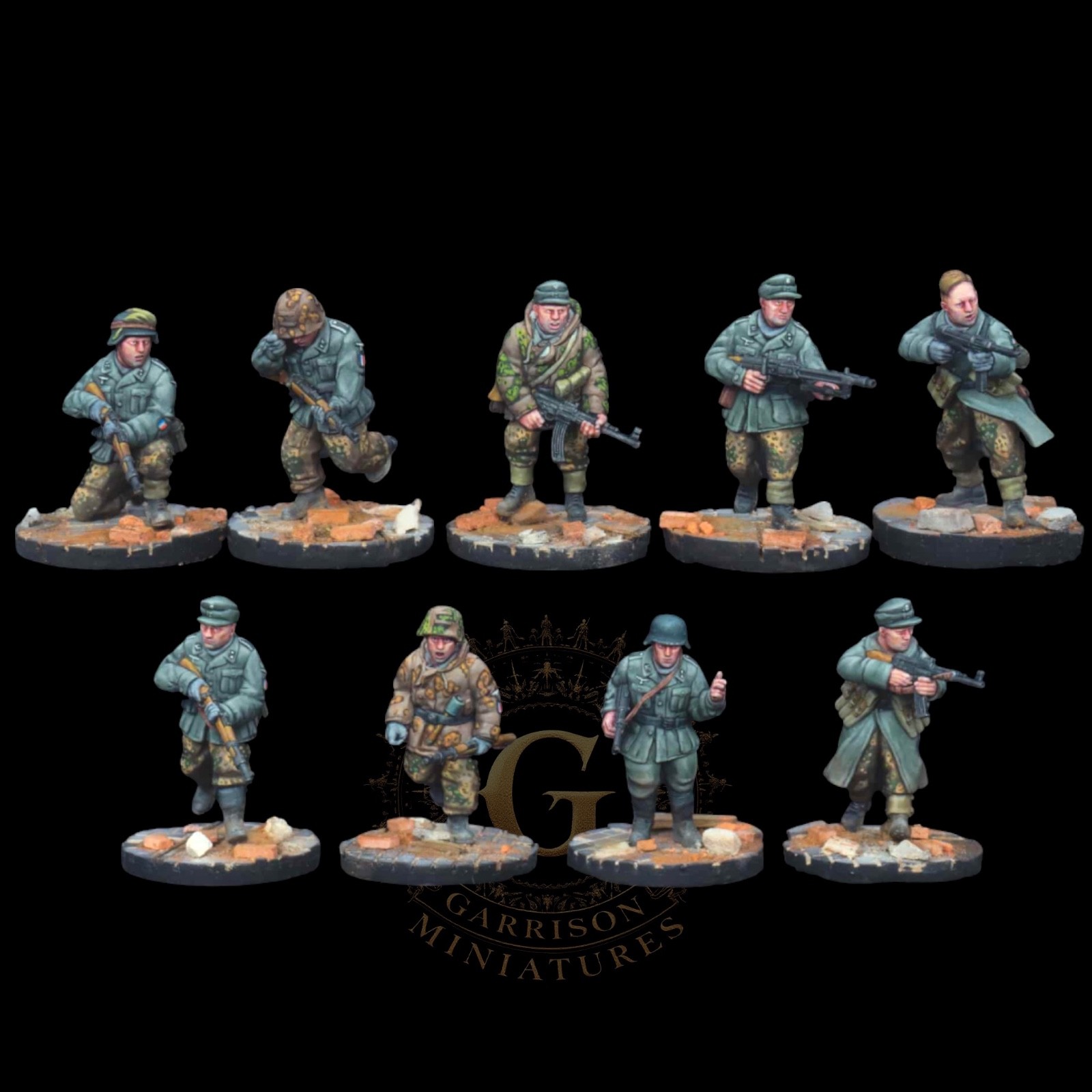 WW2 UNPAINTED German SS Charlemagne Squad 28mm or 20mm ideal Bolt Action etc