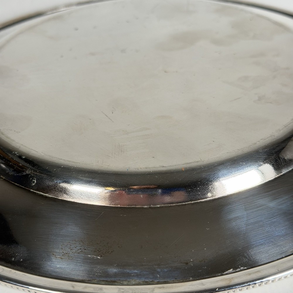 EL de Uberti Trinket Jewelry Dish Plate, Hallmarked, Italy, Silver plated 9.60"