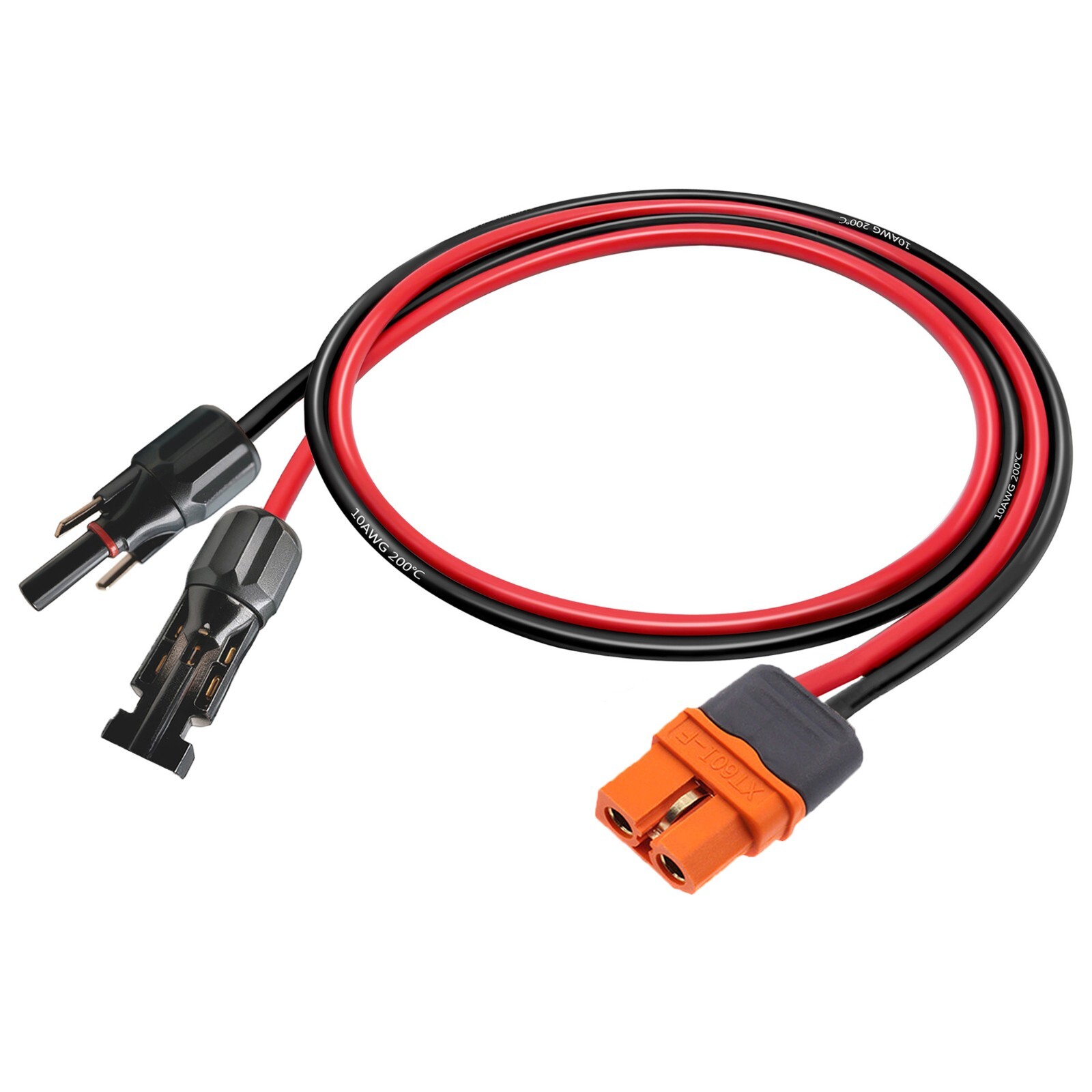 10 AWG XT60i Male Female Connector to Solar Panel Extension Charging Cable Wire