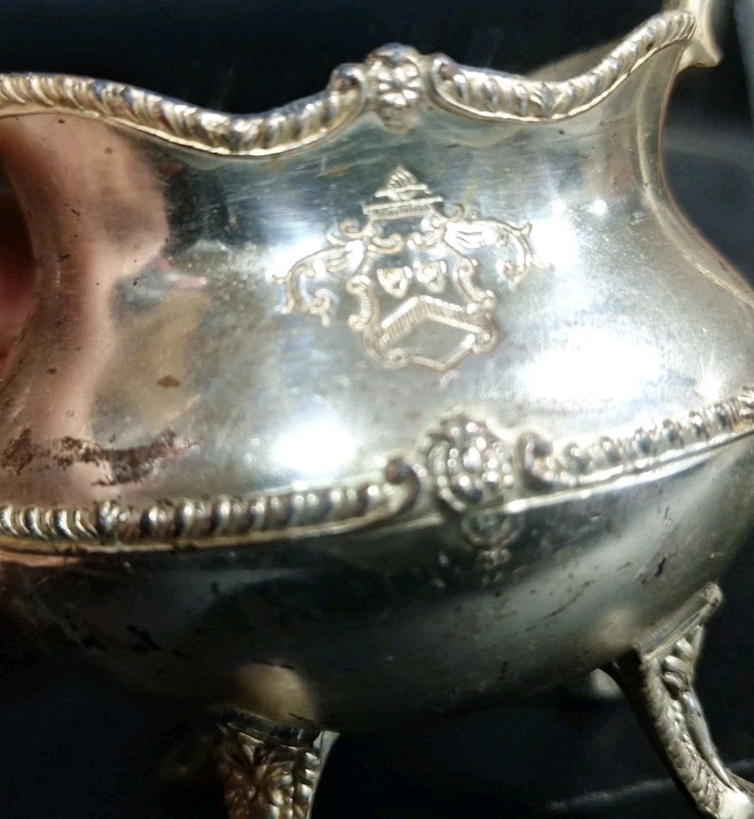 silver-plated sugar bowl