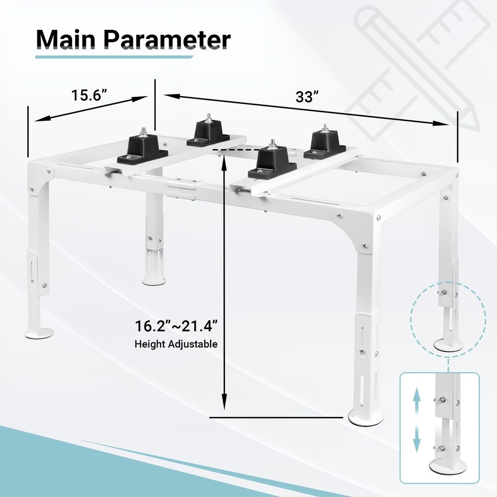 Eastrexon Mini Split Ground Stand, Adjustable AntiVibration Mini Split Stand ...