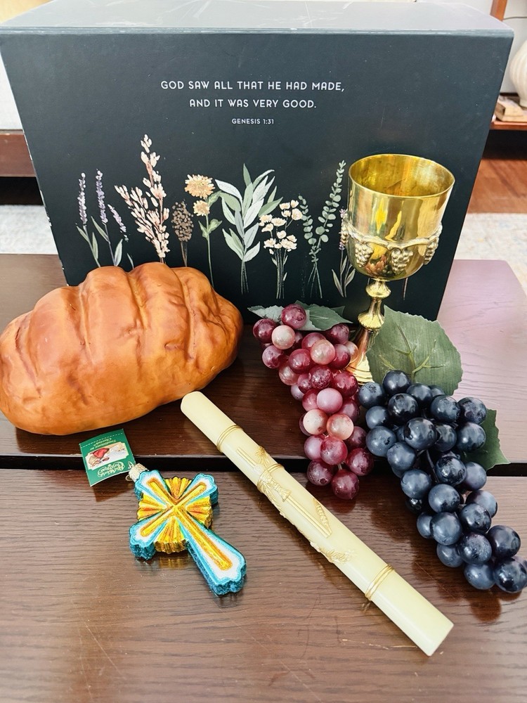 First Holy Communion Set Brass Chalice Goblet And Candle