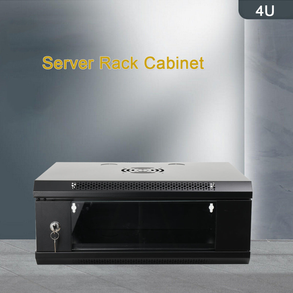 4U Server Rack Cabinet Data Network Drawer Rack Enclosure Rack floor/Wall Mount