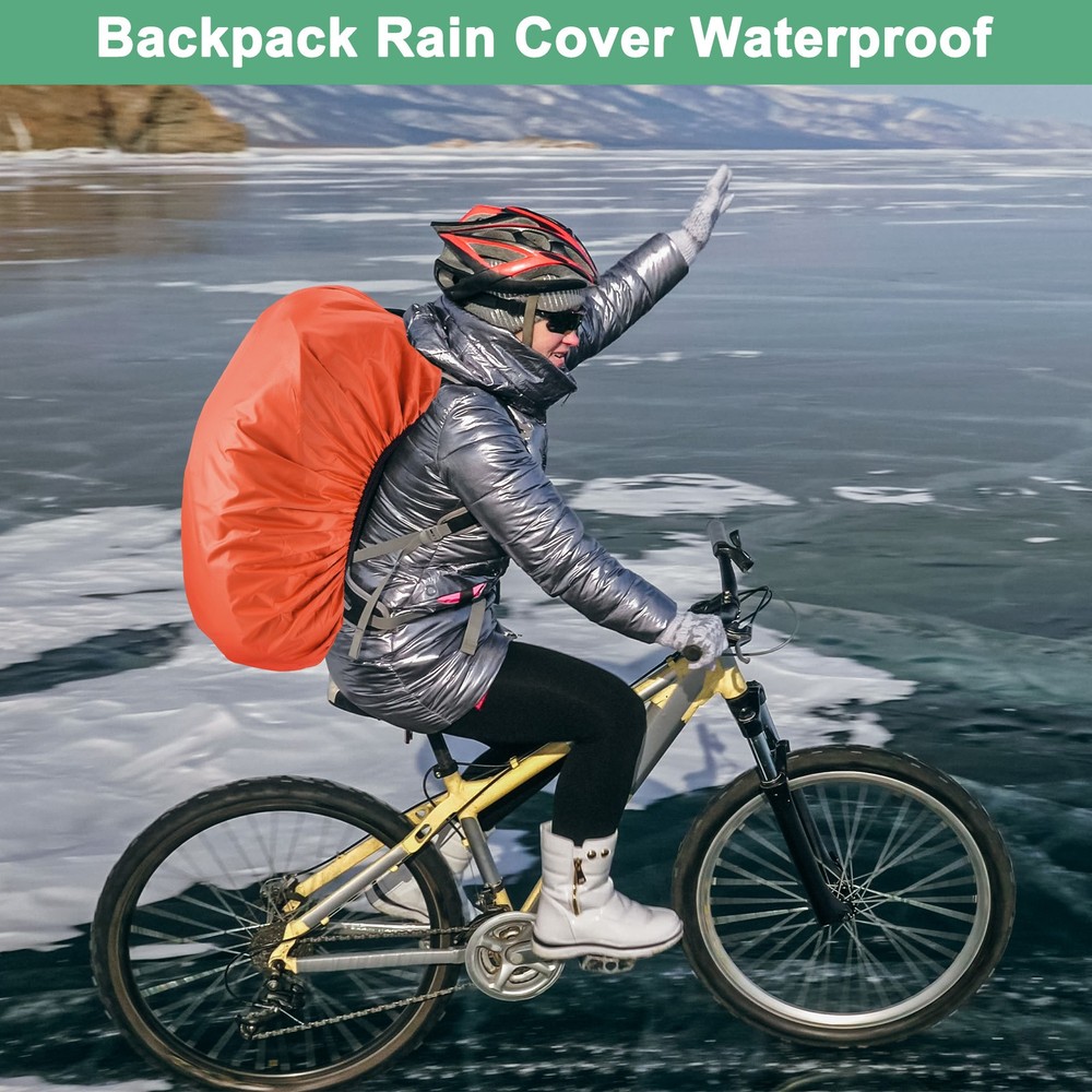 75L-85L Backpack Rain Cover with A Vertical Reflective Strap [Orange]