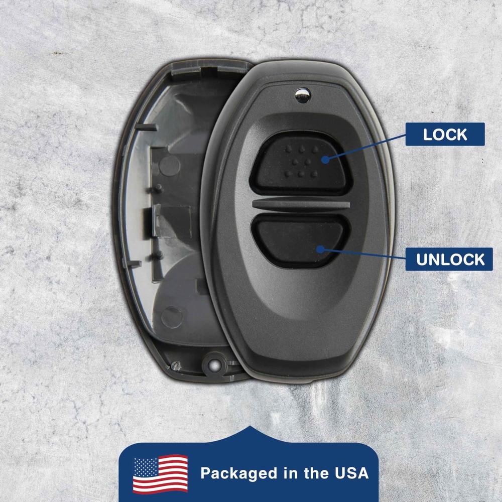 KeylessOption Just The Case Key Fob Keyless Entry Remote Shell Button 1-Pack