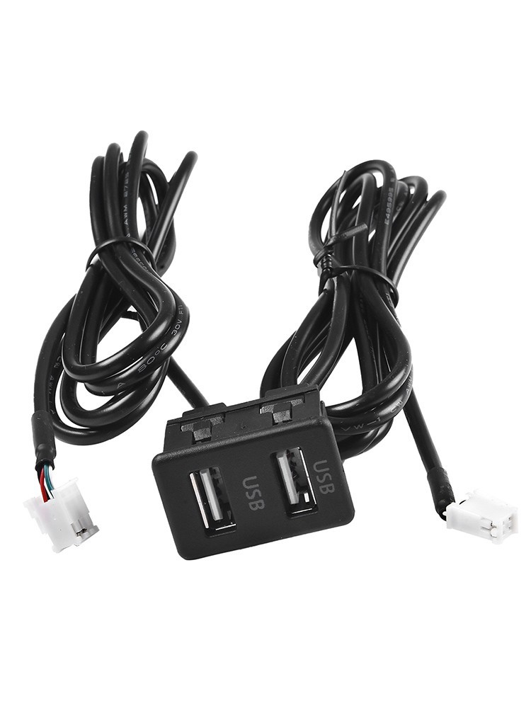 Quick and Easy Installation Dual USB Port Dash Mount Panel Extension Adapter
