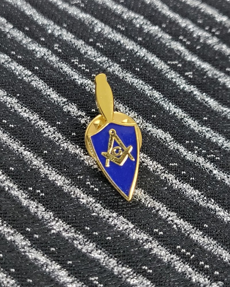 Masonic Trowel Square & Compass Lapel Pin