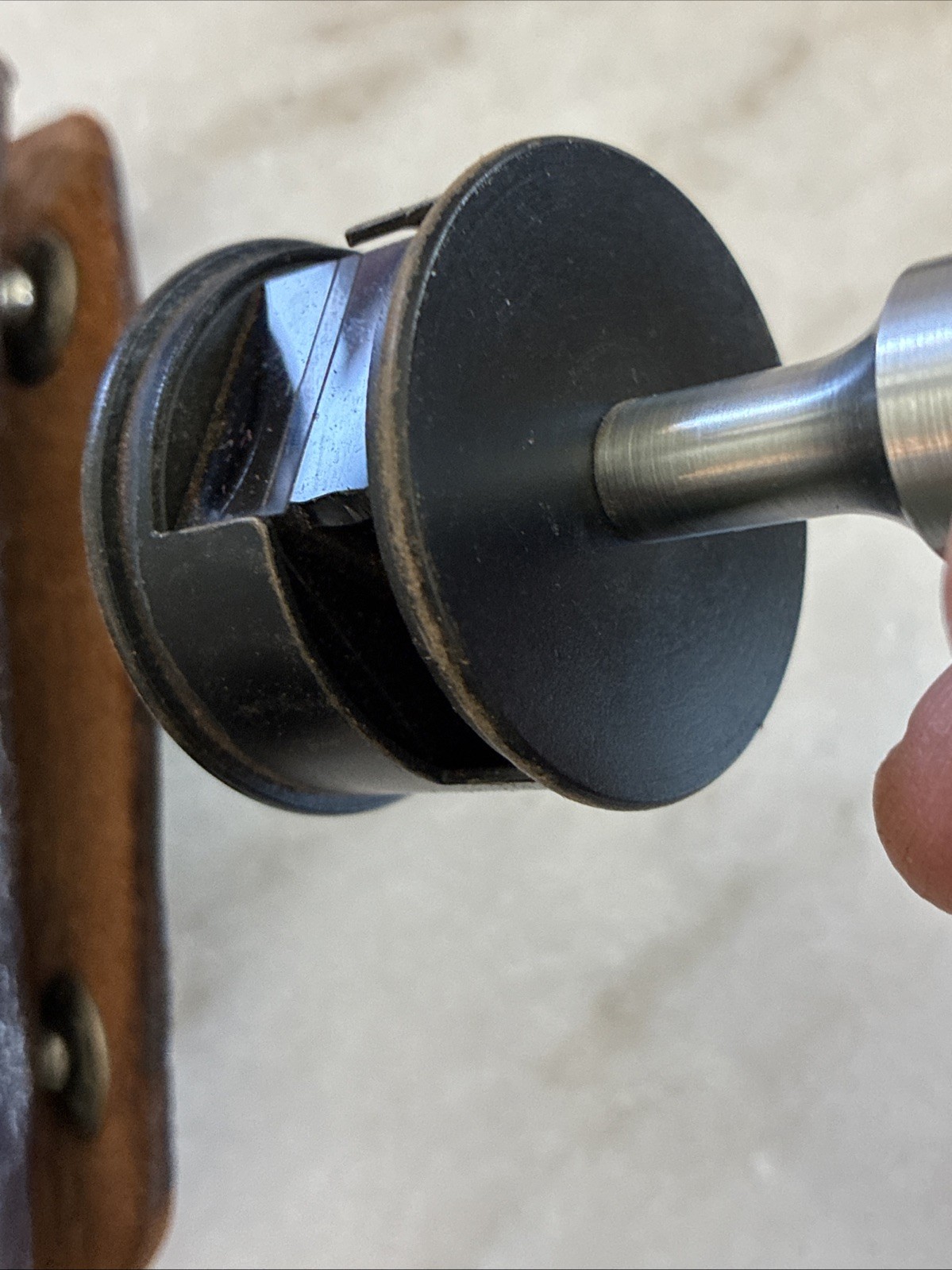 Antique Keuffel & Esser (K&E) Double Right Angle Prism W/ Leather Case USED Cond