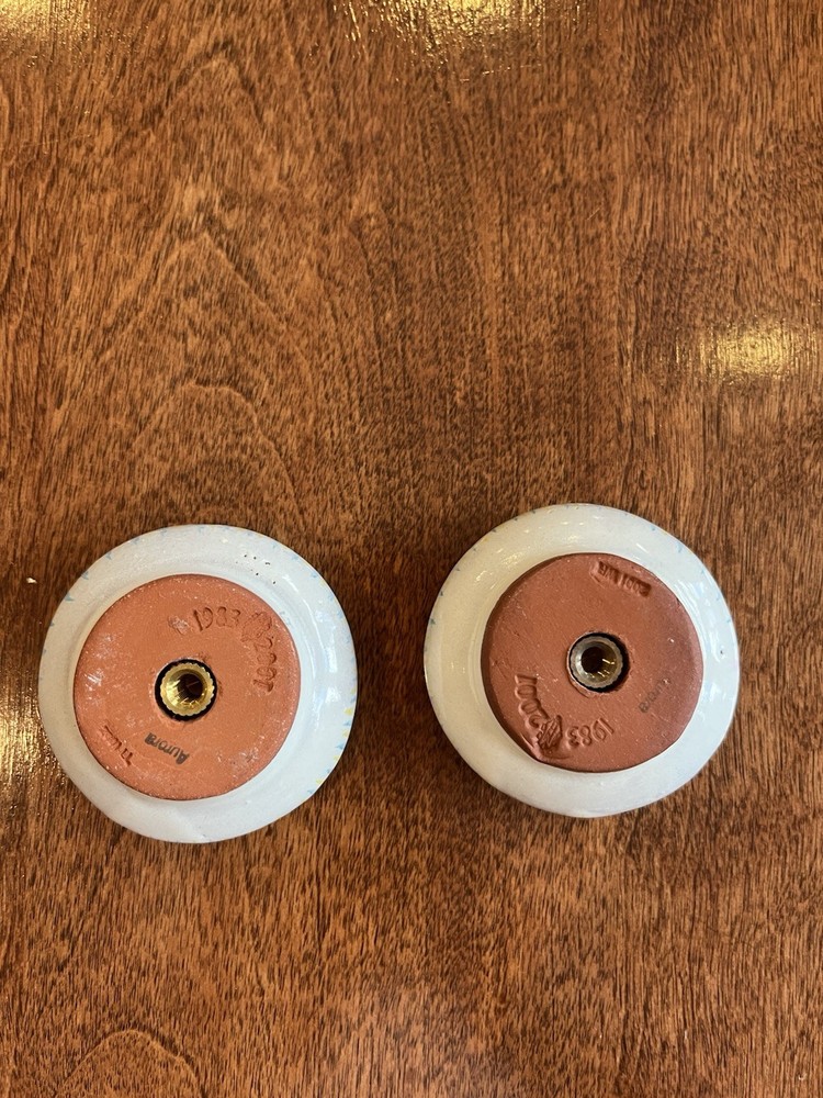 Vintage Mackenzie-Childs 2.5 Drawer Pulls/Knobs, Hand Painted, Perfect Condition