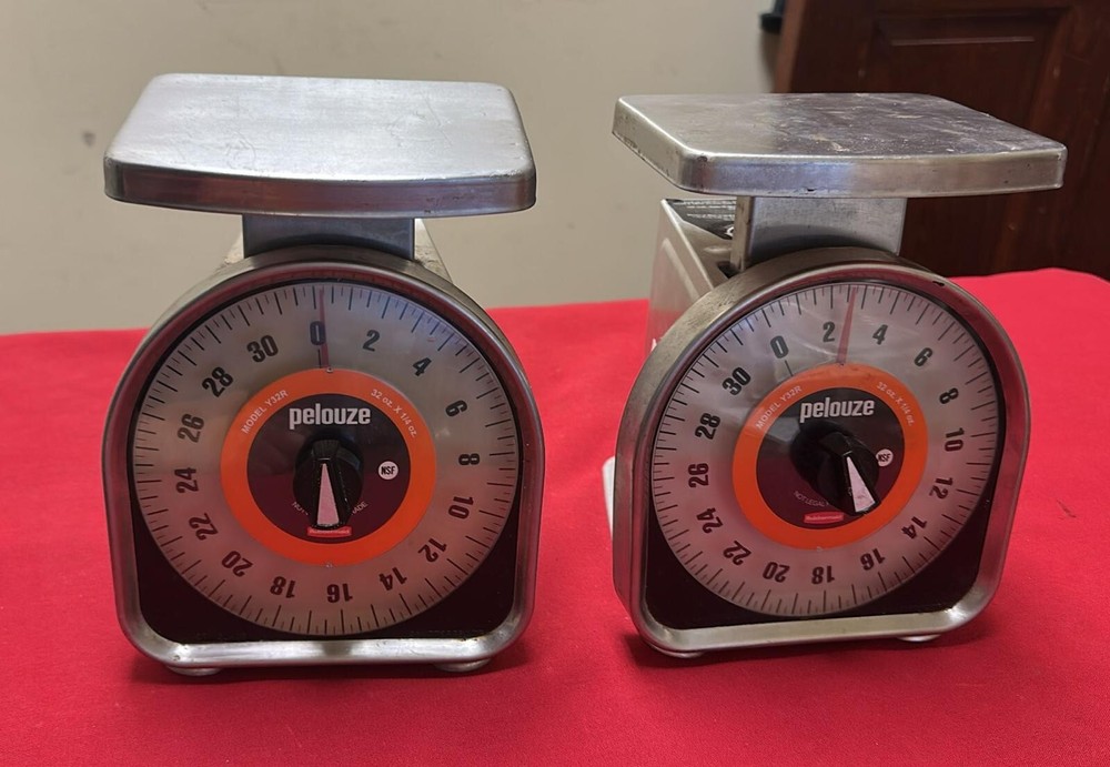 (2) Pelouze Analog Portion Controller Scale Model Y32R  32oz