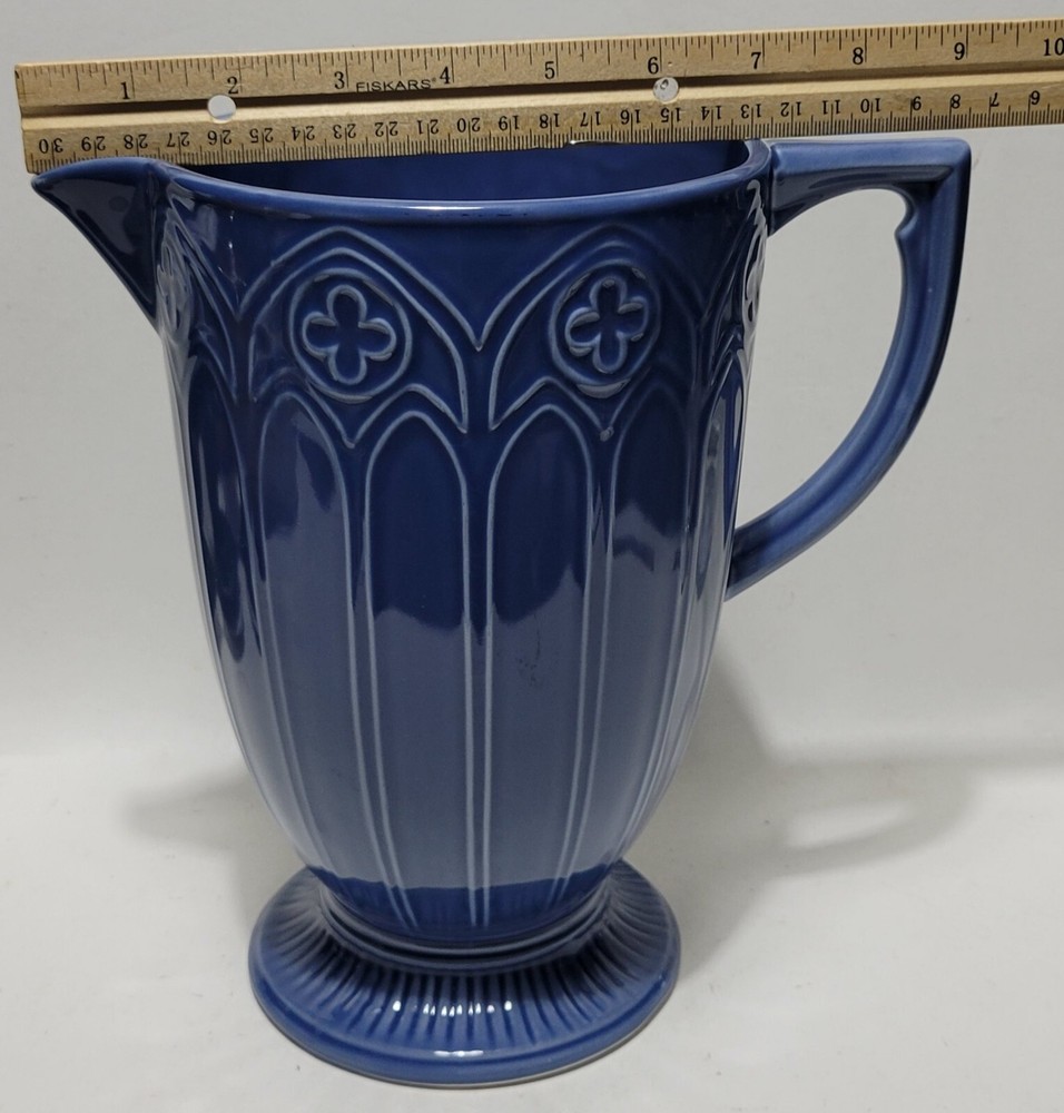 Seagull Pewter Decorative Ceramic Blue Pitcher