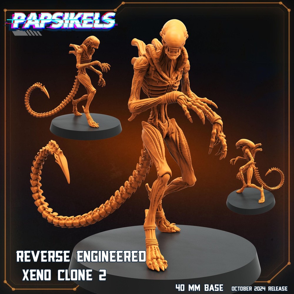 Reverse Engineered Xeno Clones - Resin Sci Fi Alien Predator Mini | Papsikels