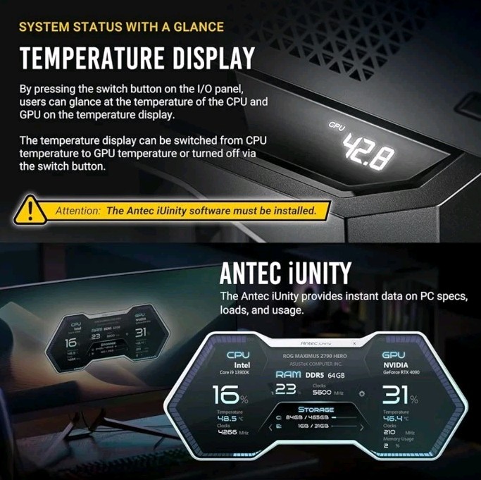 Antec Performance 1 FT Temp. Dual Tempered Glass Full-Tower E-ATX PC Case