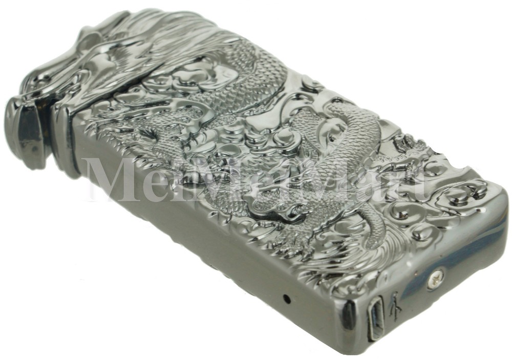 Dragon Shake Electronic Pulse Dual Arc Plasma Lighter with USB Rechargeable BK